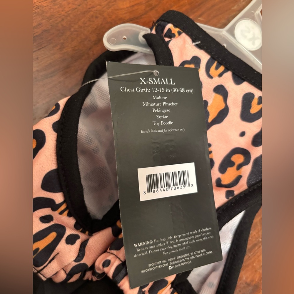 Designer Christian Siriano Leopard Print Dog Dress - Black and Tan! - Picture 3 of 3